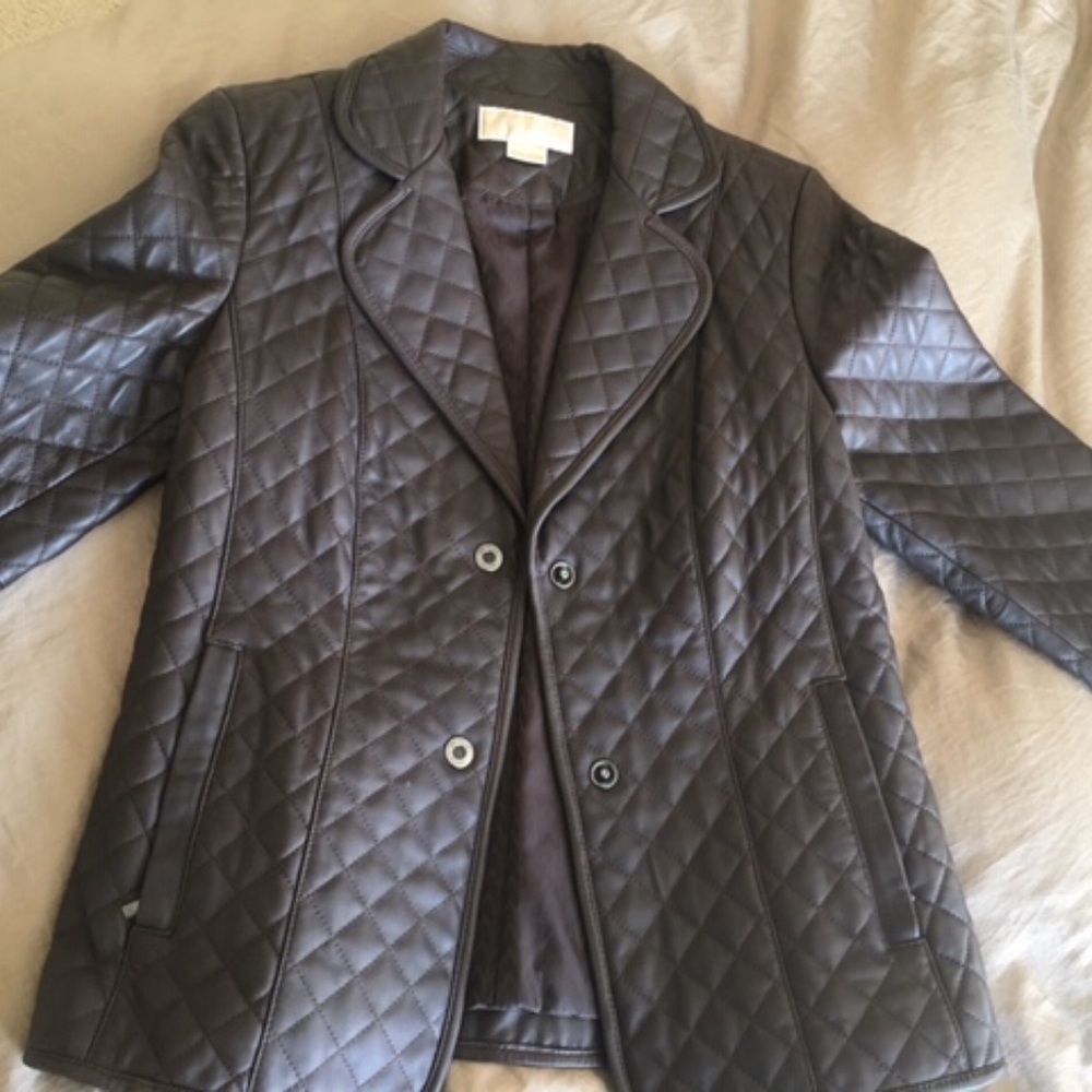Michael Kors Leather Coat